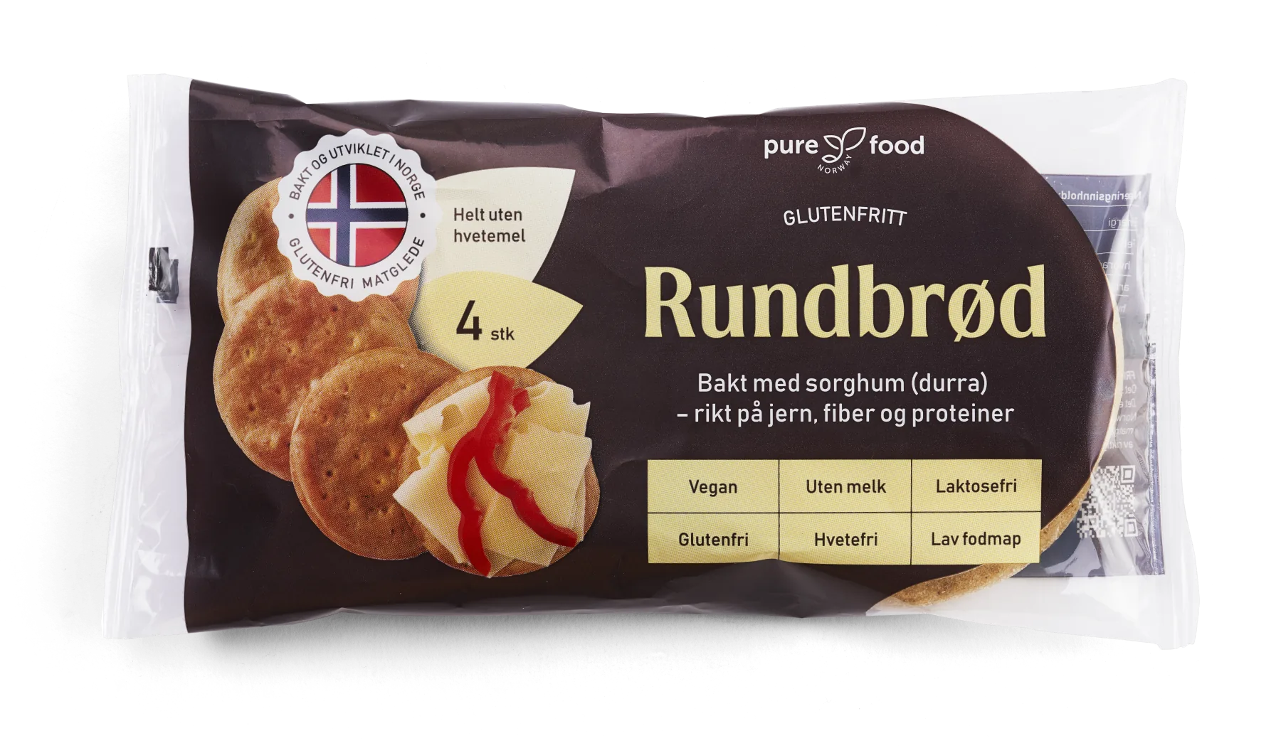 Rundbrød produktbilde, alternativ vinkel